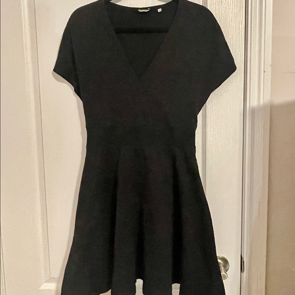 Opening Ceremony Embossed Paisley Black Skater Dress